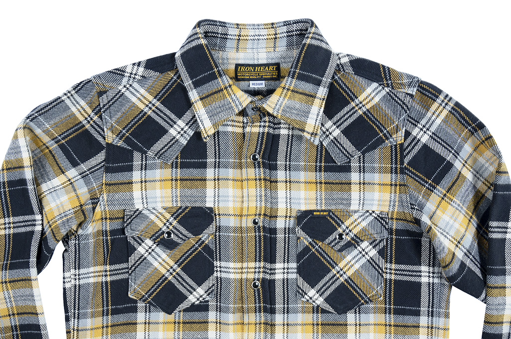 Iron Heart Ultra-Heavy Flannel - Crazy Check Yellow - Image 5